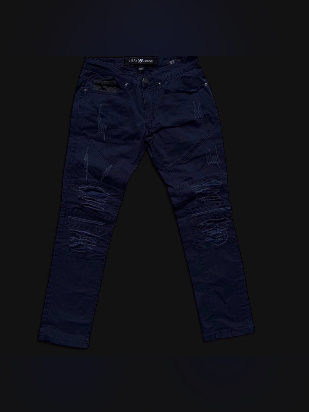 Navy blue XRAY jeans with distressed details men’s size 30/30 - Picture 1 of 6